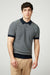 Bicoloured Textured Polo - Dark Navy