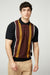 Vertical Stripe Polo - Black