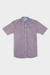 CHECK SHORT SLEEVE SHIRT - BURGUNDY