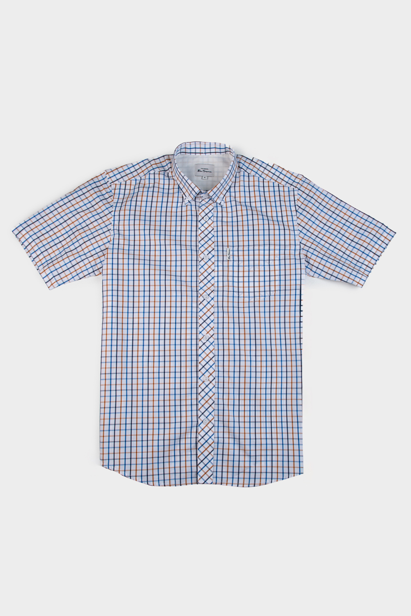 CHECK SHORT SLEEVE SHIRT - RUST