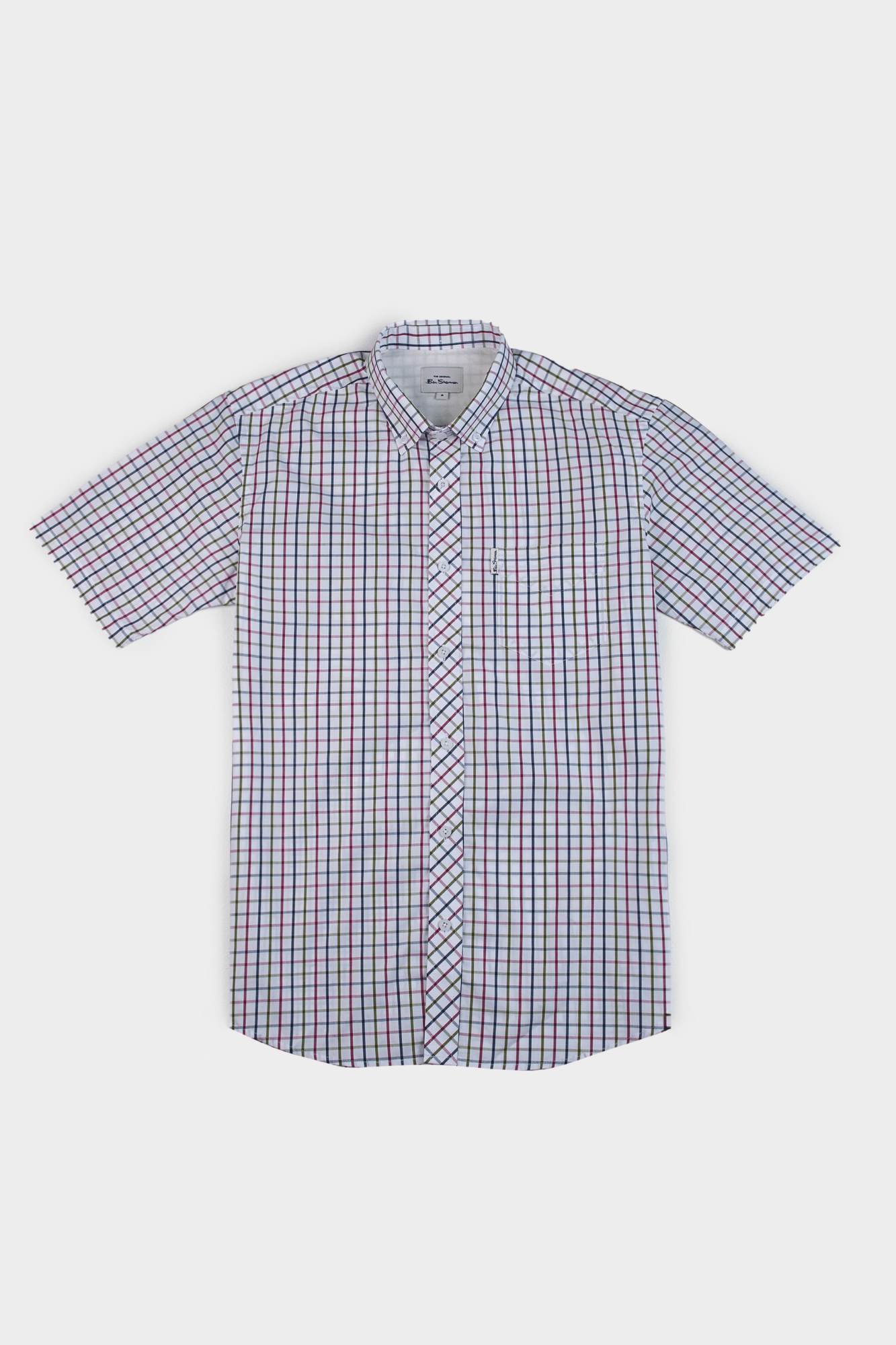 CHECK SHORT SLEEVE SHIRT - WINE