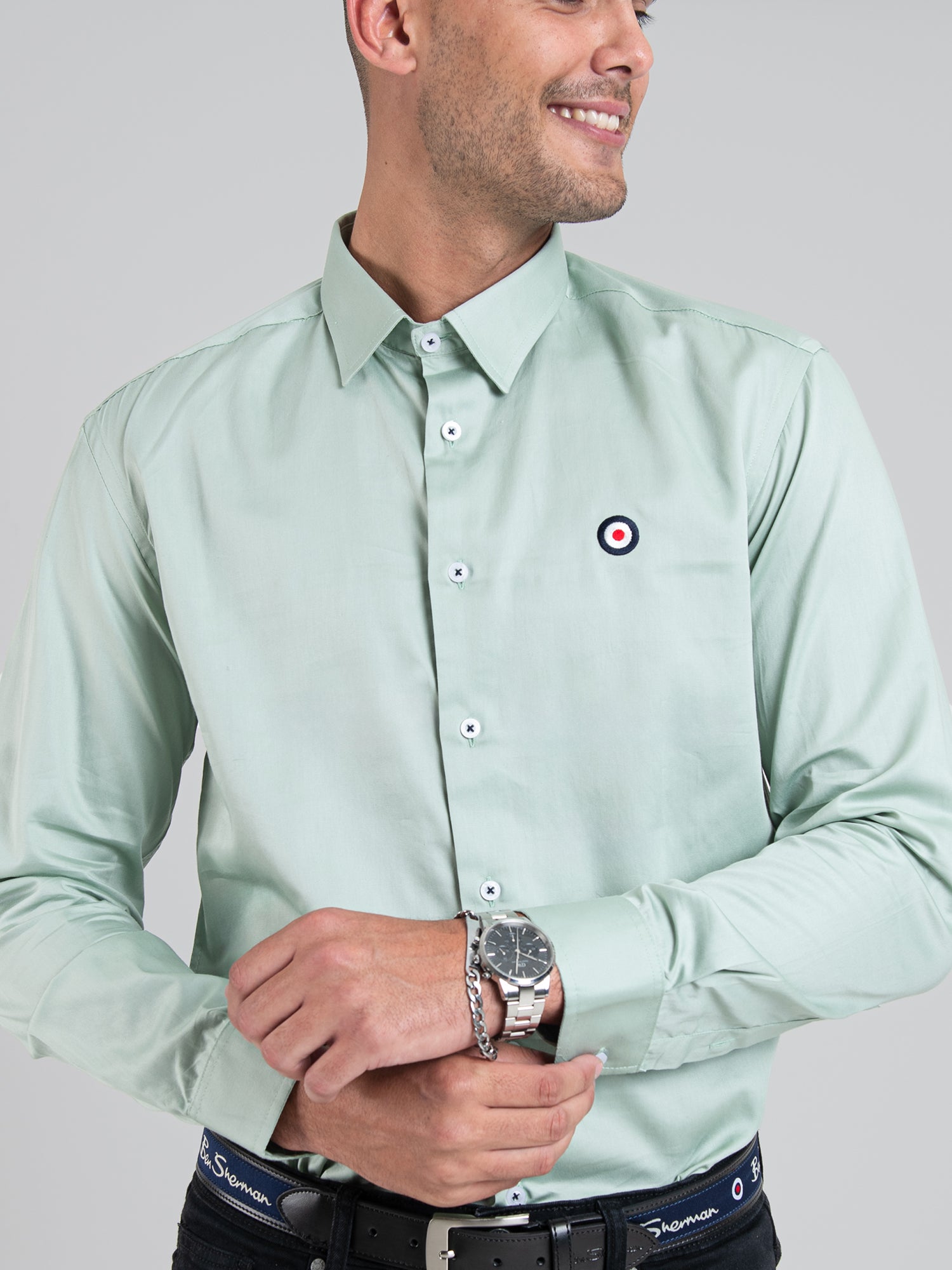 BEN TARGET SHIRT -  Sage