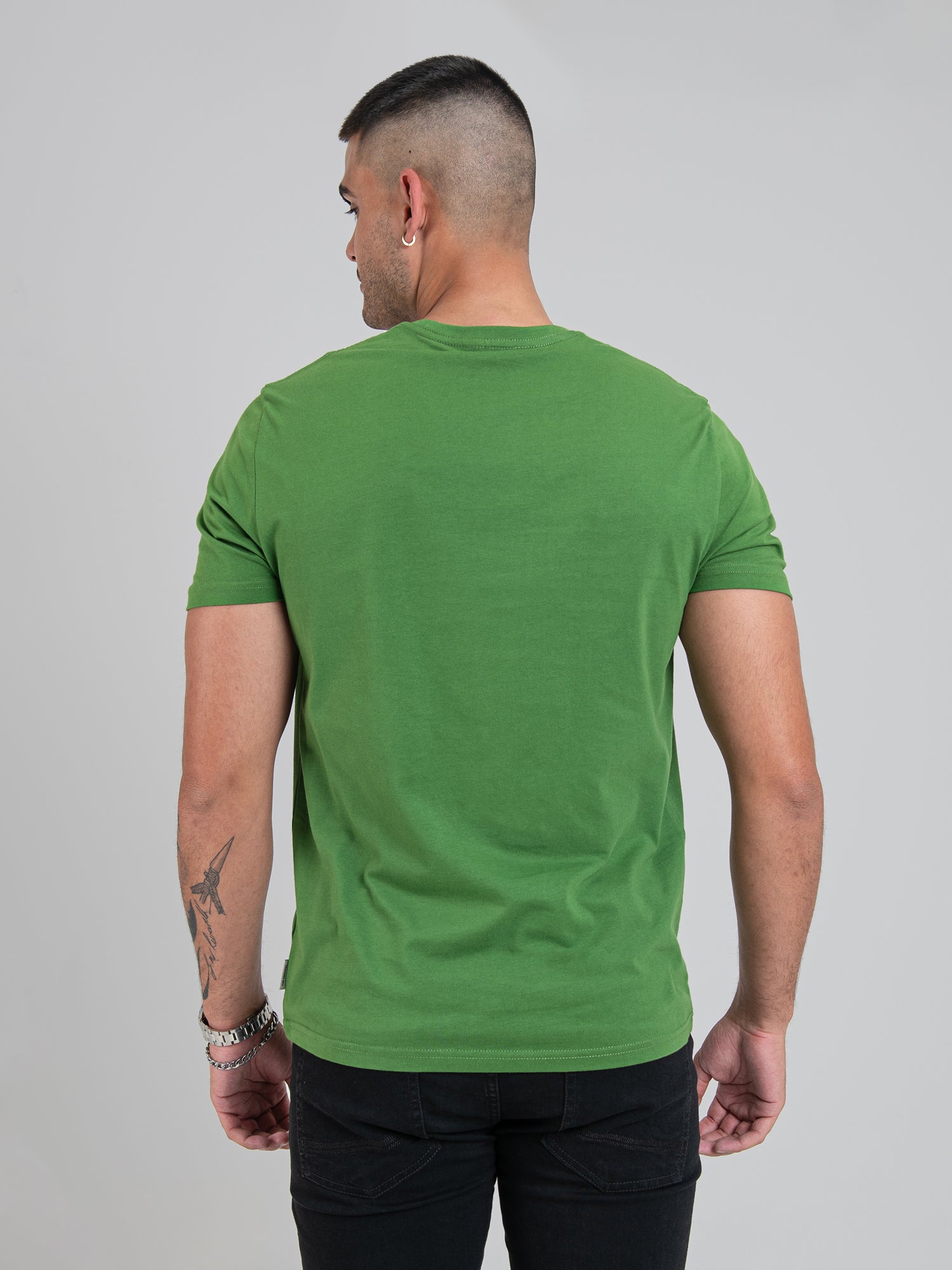 Essential Crew Neck Tee - Elm Green