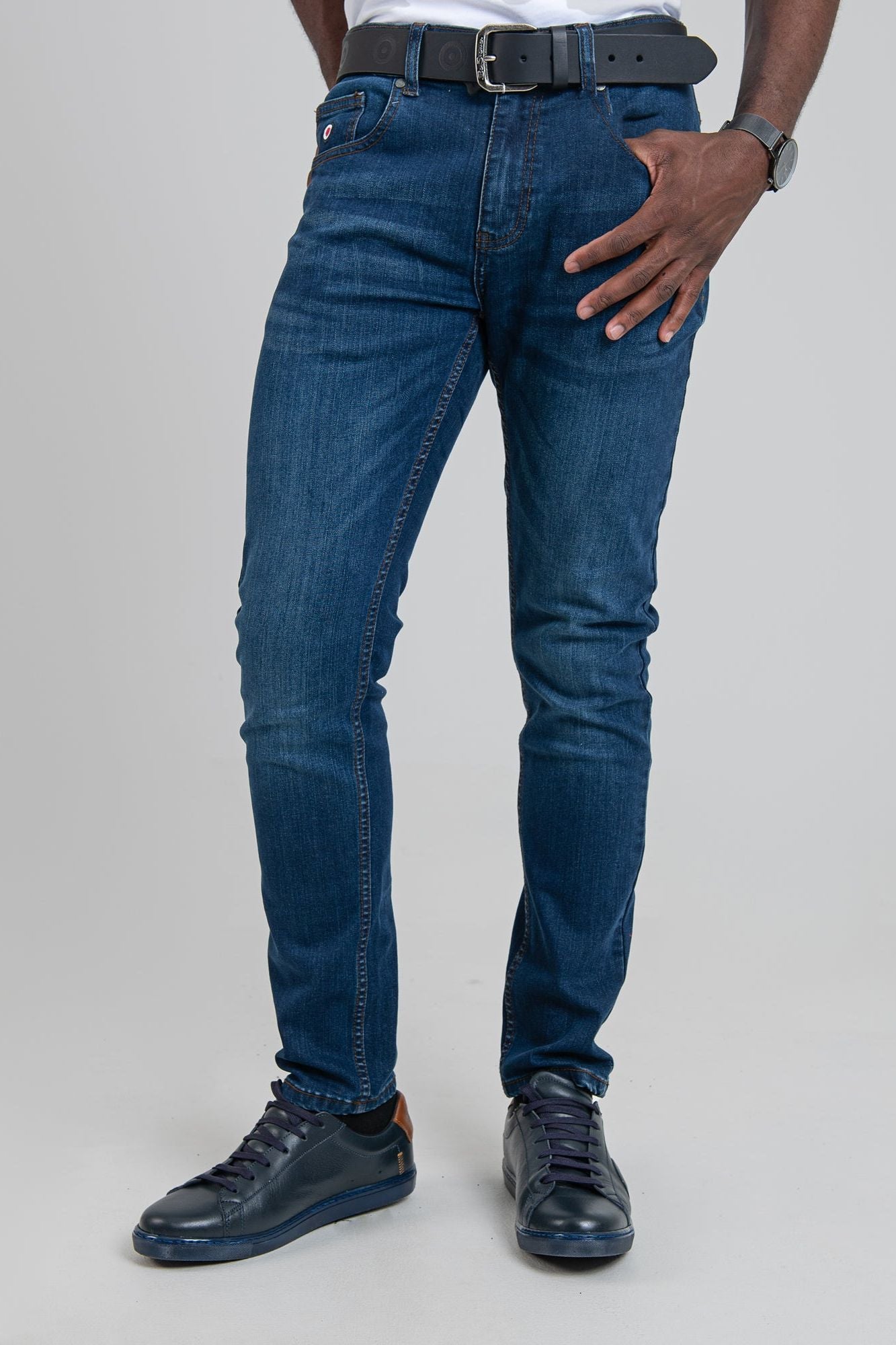 Essentials Slim Fit Denim - Mid Blue