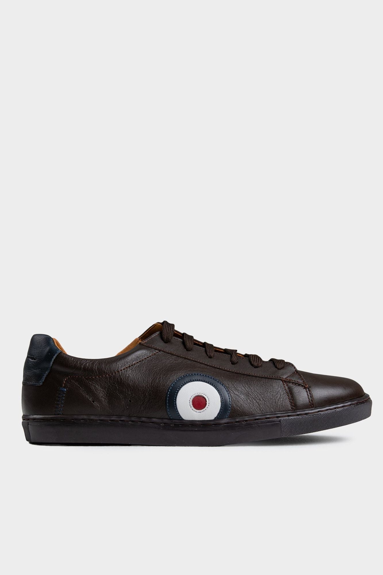 TARGET LEATHER SNEAKER - BROWN