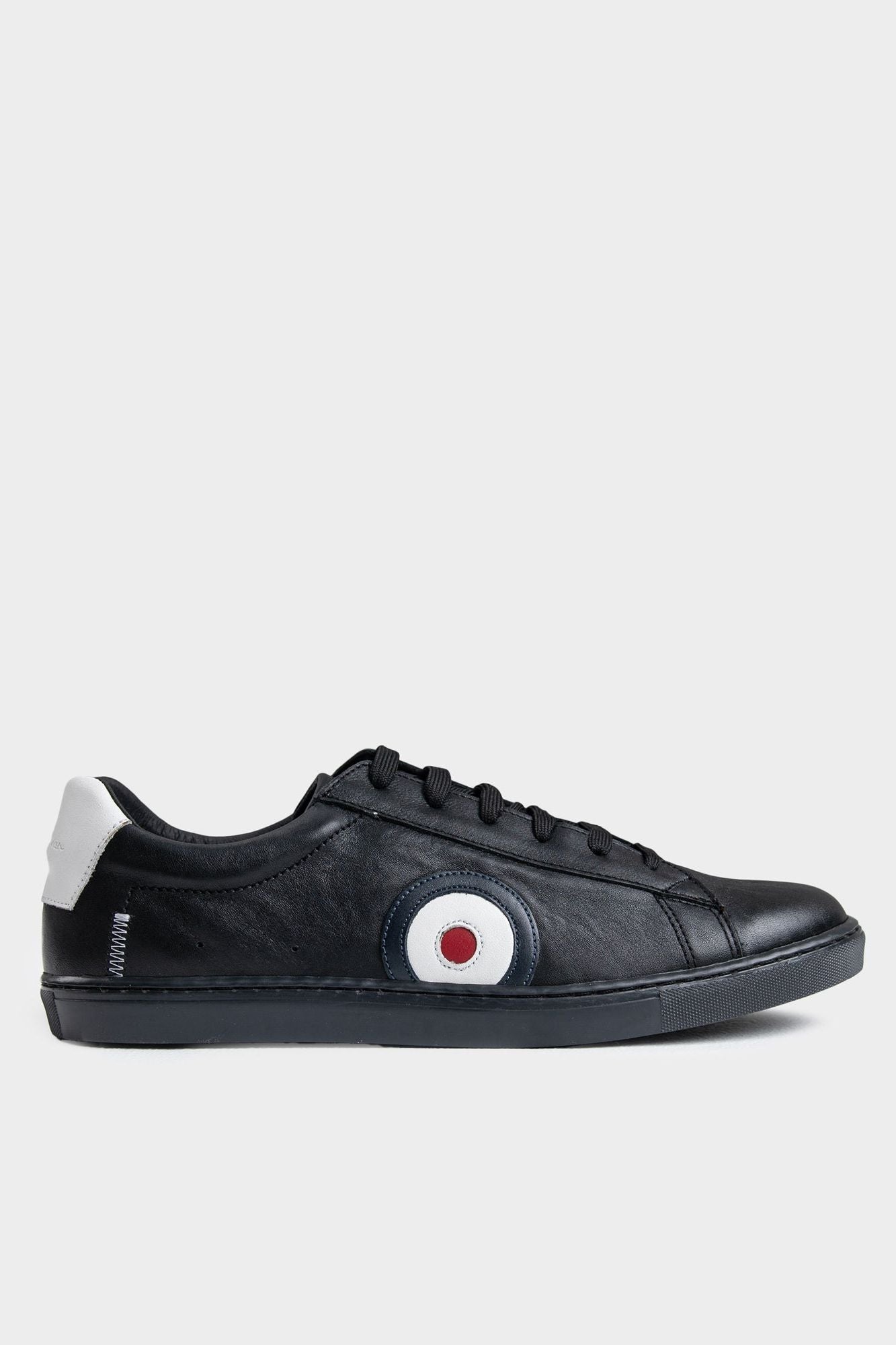 TARGET LEATHER SNEAKER - BLACK