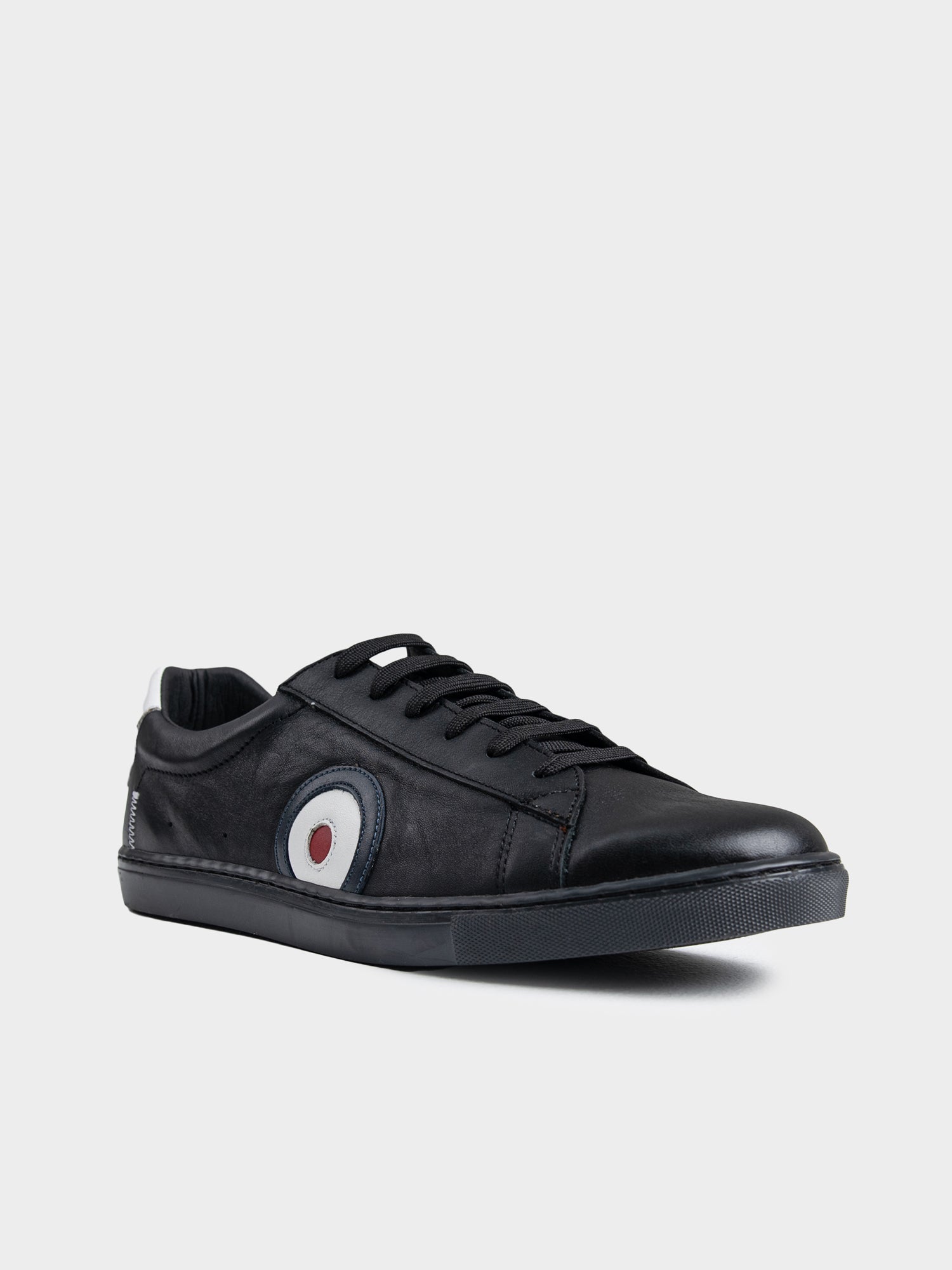 TARGET LEATHER SNEAKER - BLACK