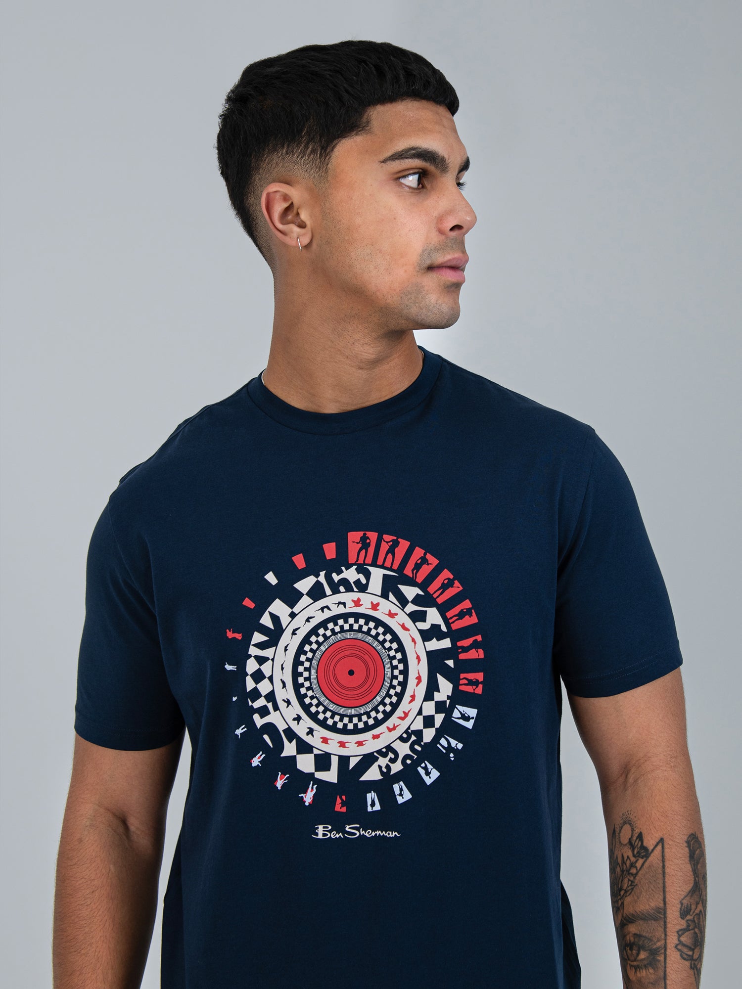 Motion Target Puff Print - Navy