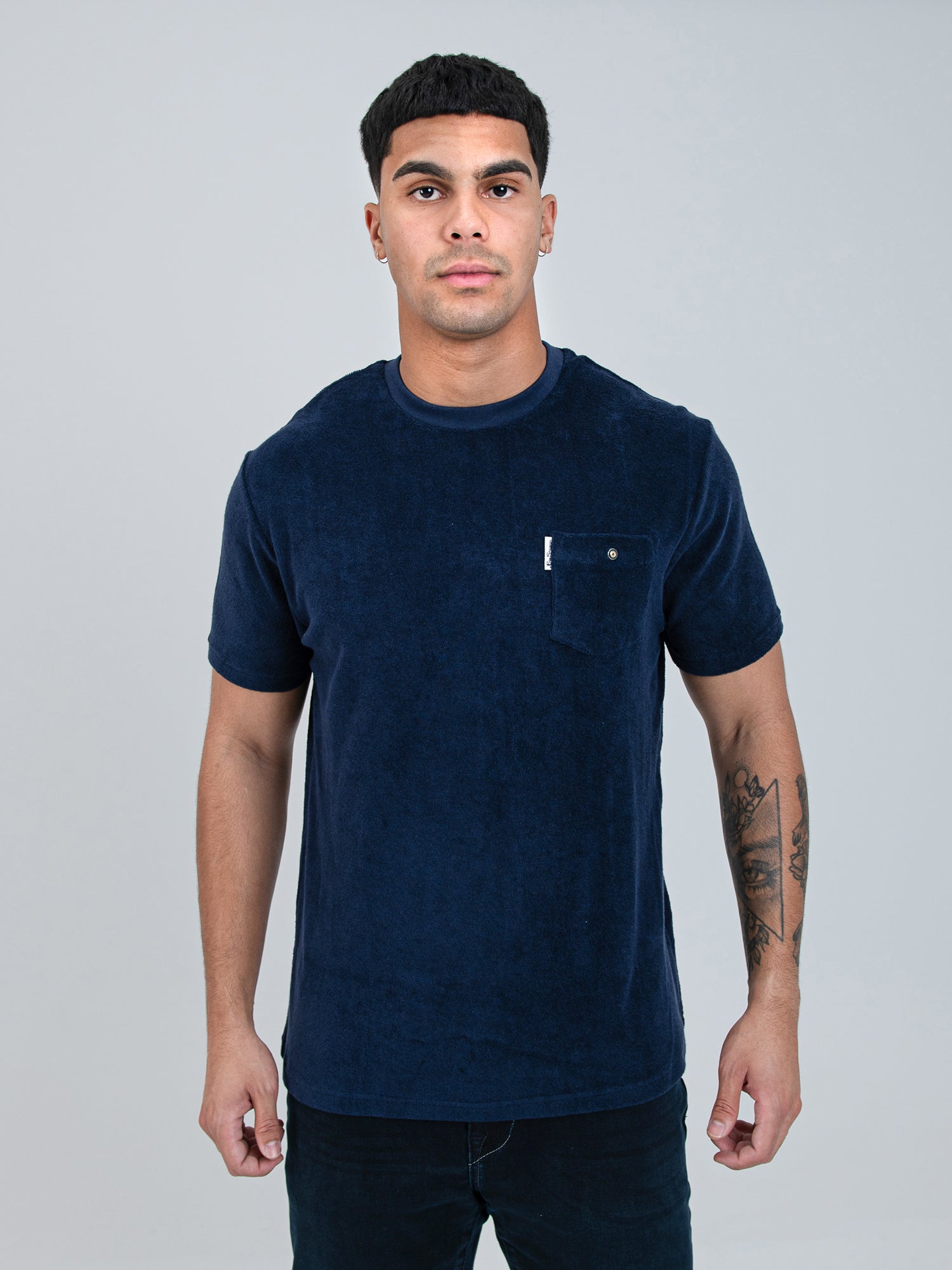 Terry Pocket Tee (Regular Fit) - Navy