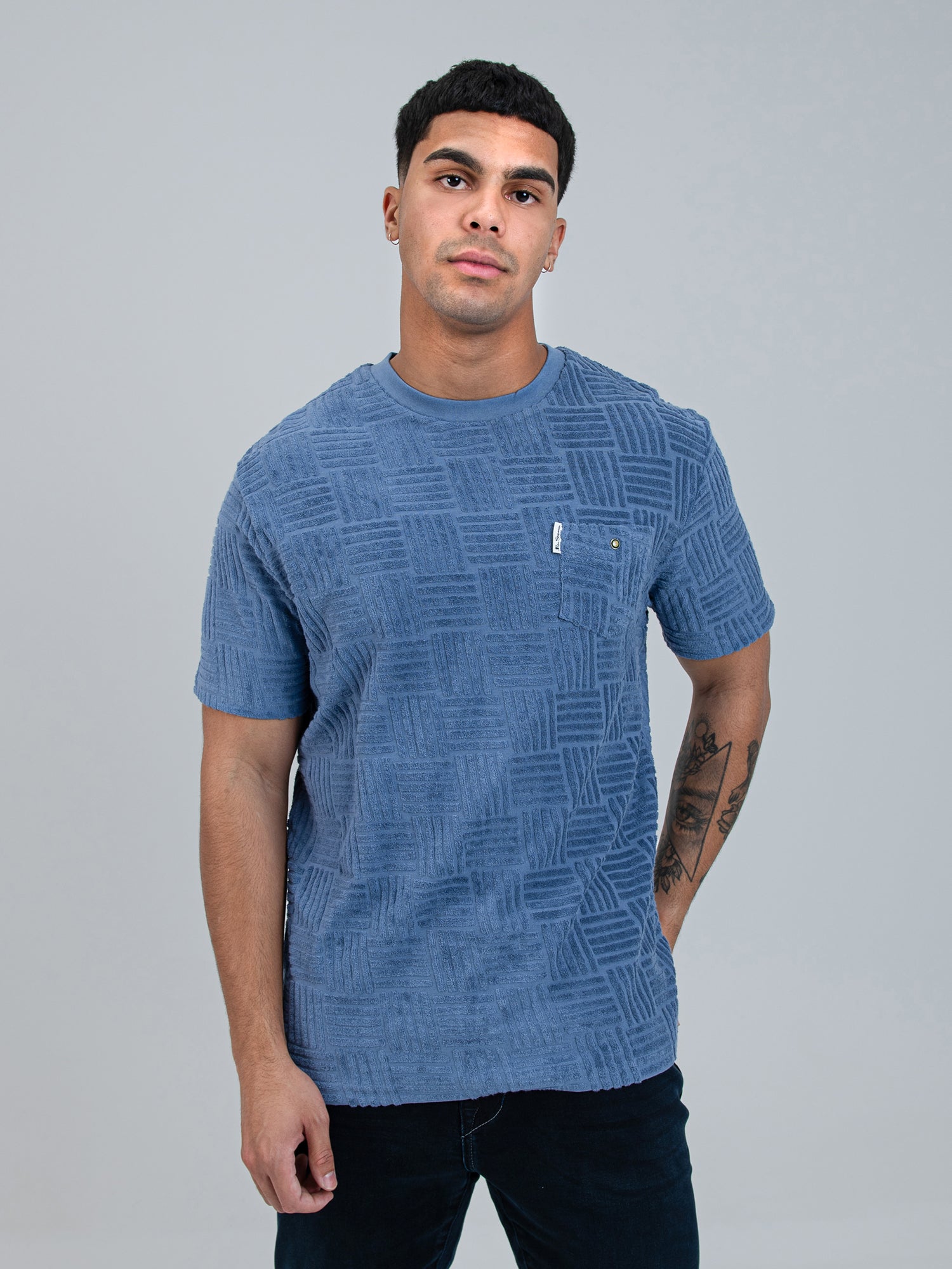 Terry Textured Tee - Blue