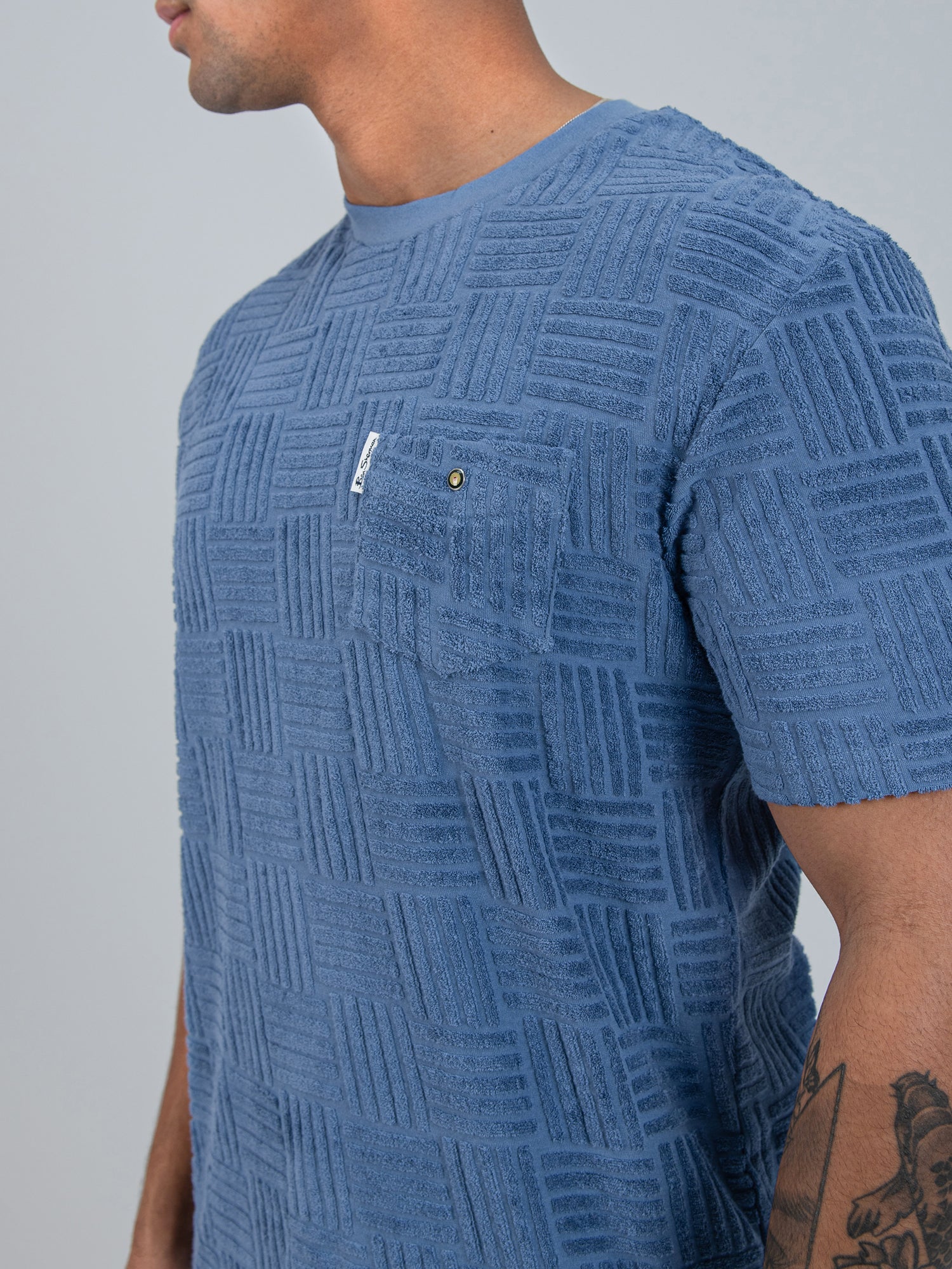 Terry Textured Tee - Blue