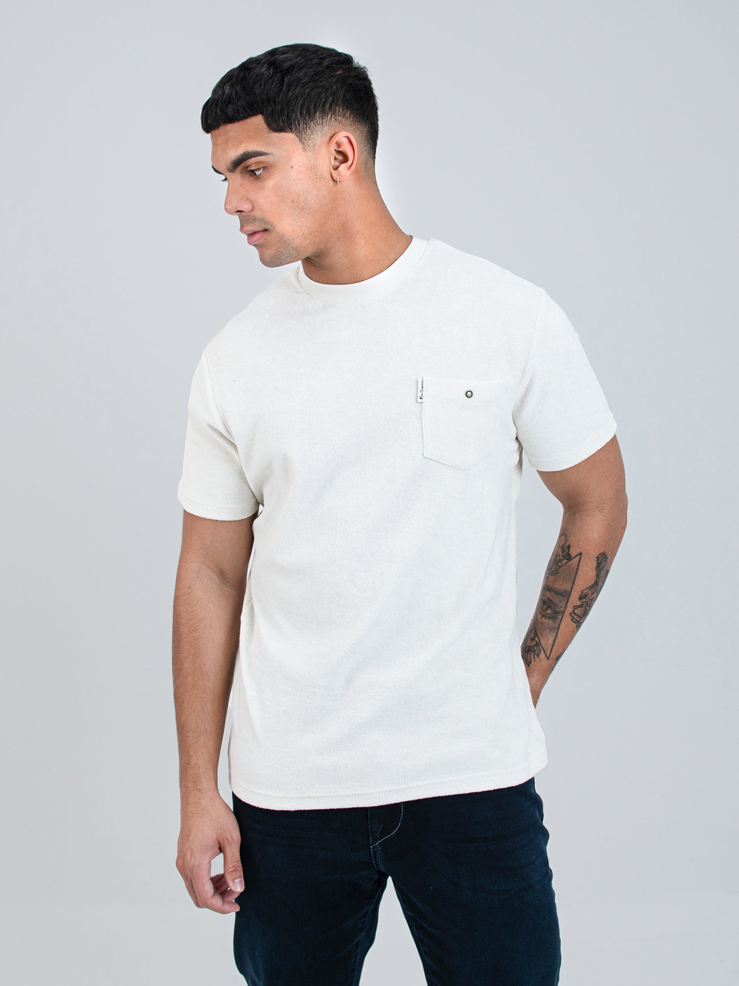 Terry Pocket Tee (Regular Fit) - Ivory