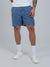 Relaxed Terry Textured Shorts - Blue