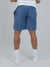 Relaxed Terry Textured Shorts - Blue