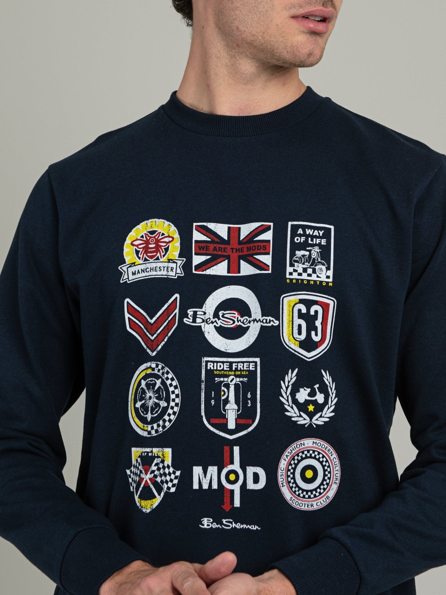 Scooter Club Crew Sweater - Navy