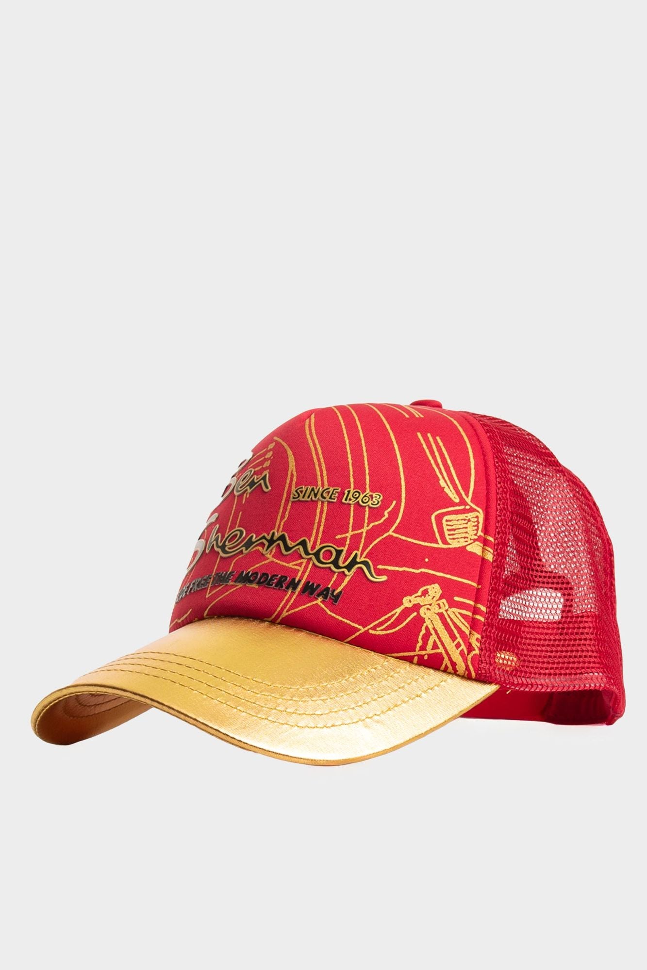 EXPOLDED SCOOTER FOIL TRUCKER CAP - RED / GOLD