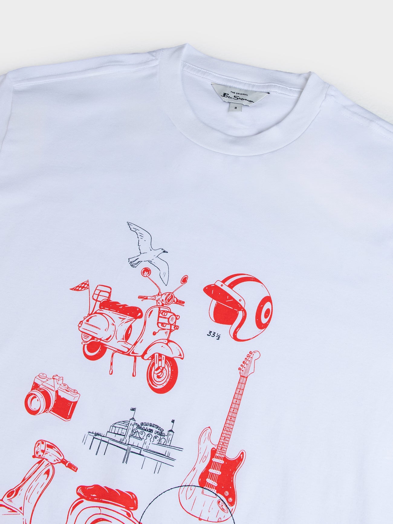 SKETCHED MOD ZONE TEE - White