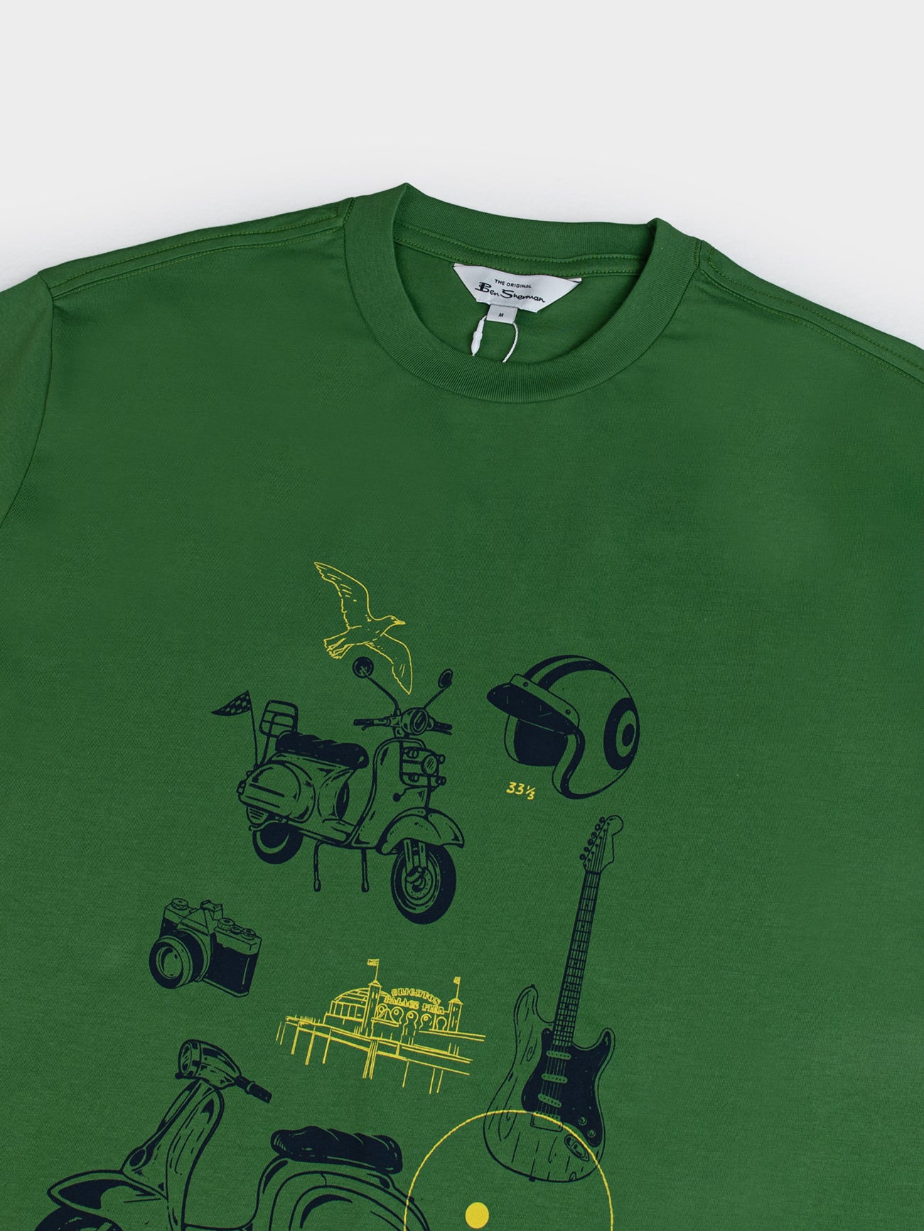 SKETCHED MOD ZONE TEE - Elm Green