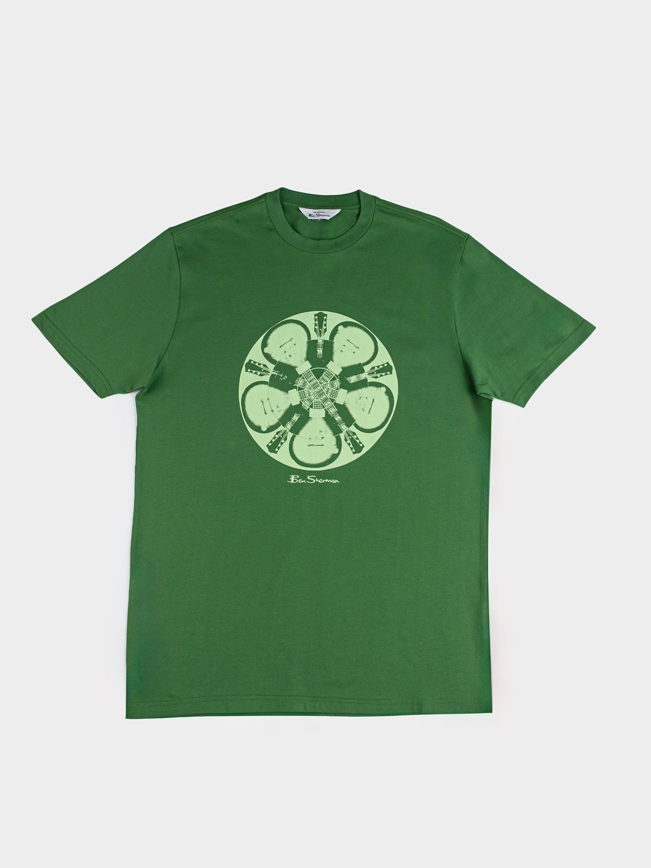 GUITAR ILLUSION TEE - Elm Green