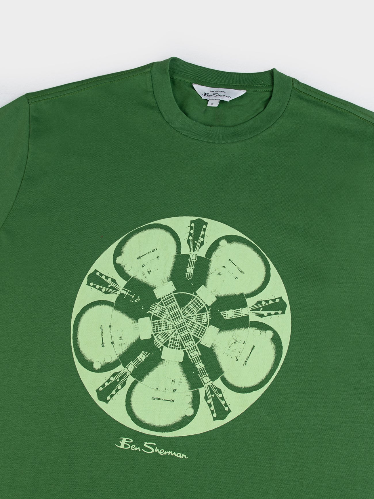 GUITAR ILLUSION TEE - Elm Green