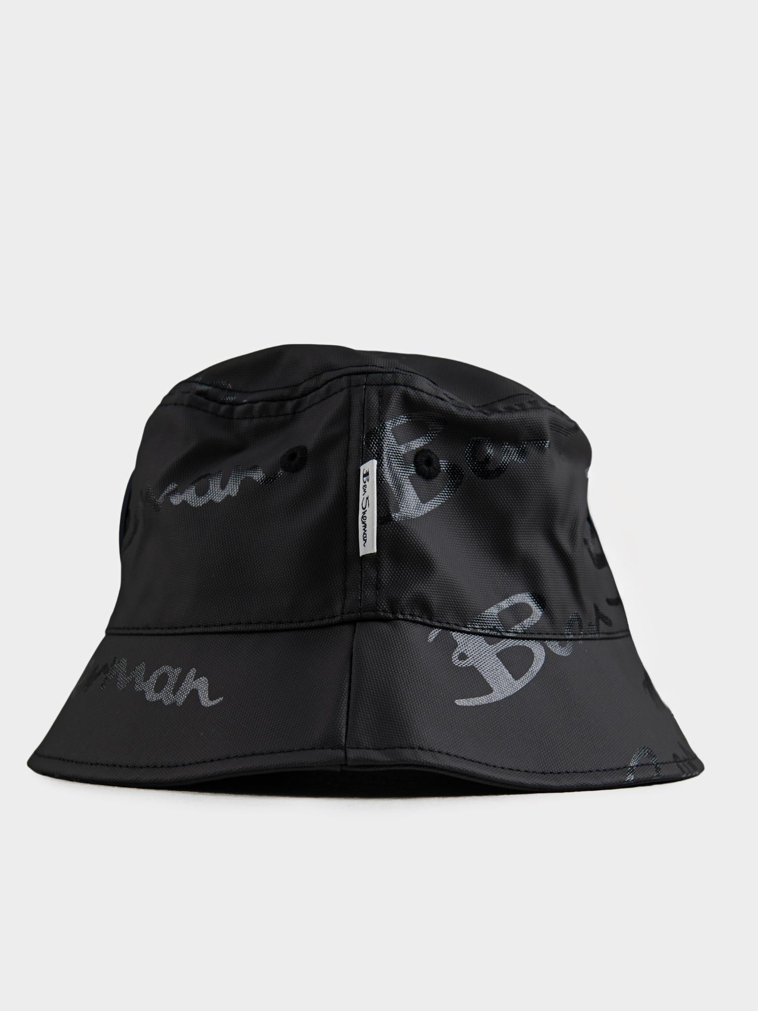 WAX PLASTISOL TARGET BUCKET HAT - Black