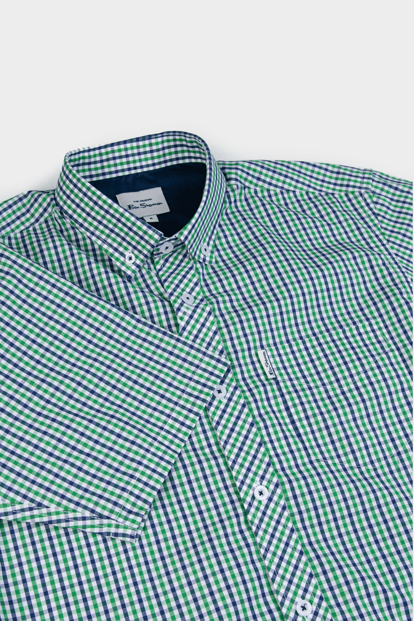 CHECK SHORT SLEEVE SHIRT - GREEN