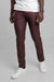 Wax Leather Coated Denim - Burgundy