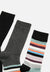 SOCKS 3PK - CHARC /BLK STRIPE