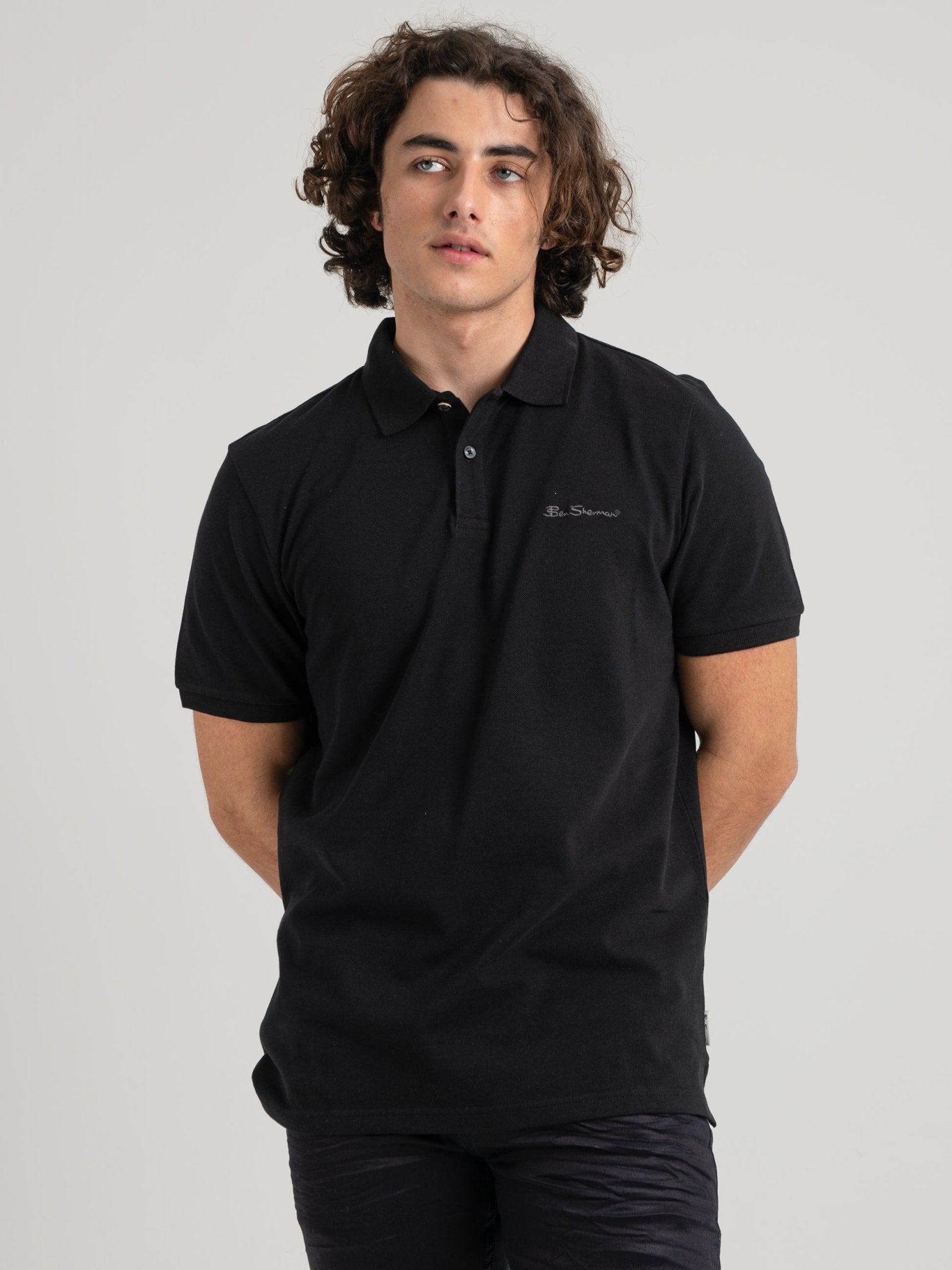 Ben sherman shop black polo shirt