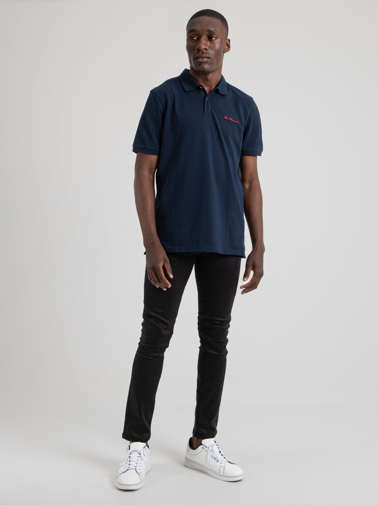 Black and outlet blue polo